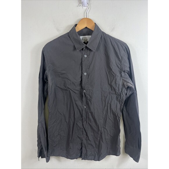 Maison Martin Margiela Men’s Shirt, Sz 48, Gray 100% Cotton, Line 10 Slim Fit